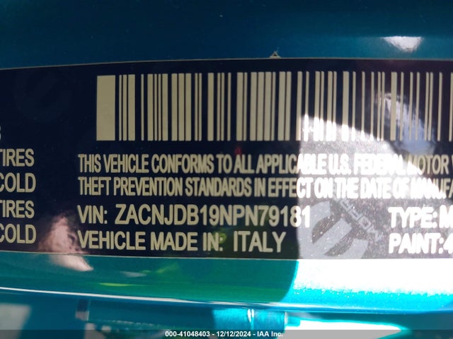 ZACNJDB19NPN79181 Jeep Renegade Latitude 4x4