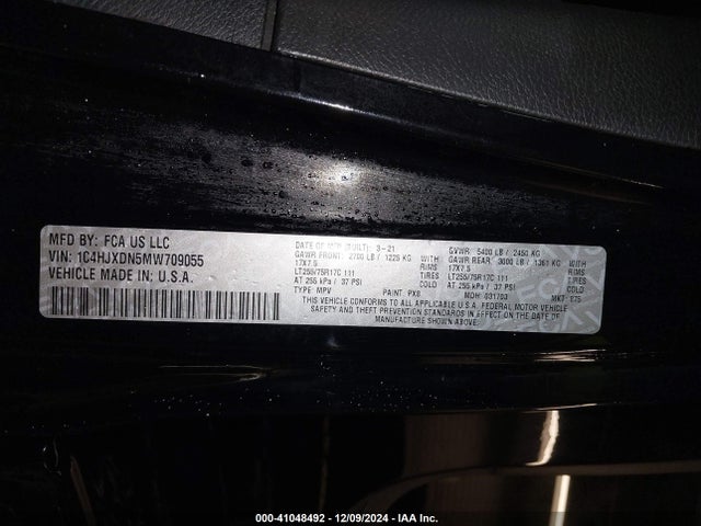 1C4HJXDN5MW709055 Jeep Wrangler Unlimited Willys 4x4