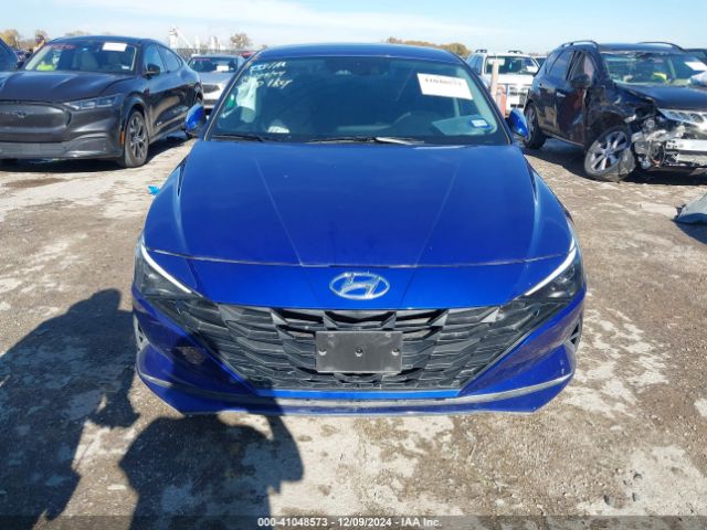 KMHLM4AJ4PU053539 Hyundai Elantra Hybrid Blue