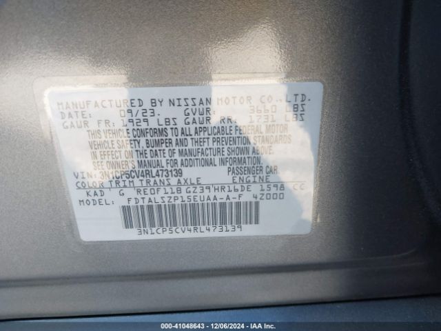 3N1CP5CV4RL473139 Nissan Kicks Sv Xtronic Cvt