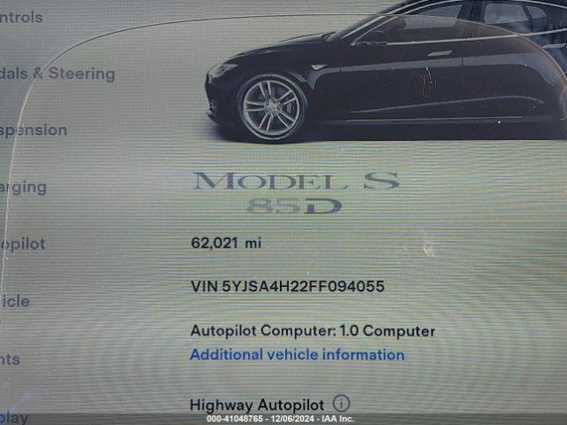 5YJSA4H22FF094055 Tesla Model S 70d/85d/p85d