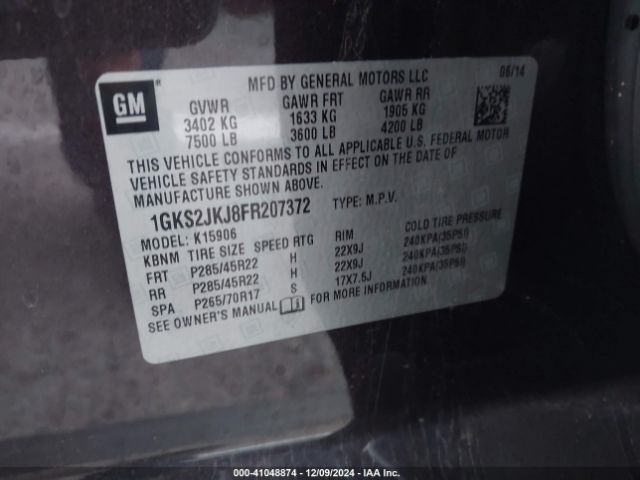 1GKS2JKJ8FR207372 GMC Yukon Xl 1500 Denali