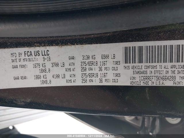 1C6RREFT5KN664299 RAM 1500 Big Horn/lone Star  4x2 5'7 Box