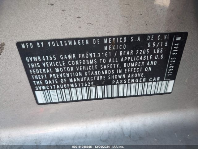 3VWC17AU6FM512529 Volkswagen Golf Sportwagen Tsi Se 4-door
