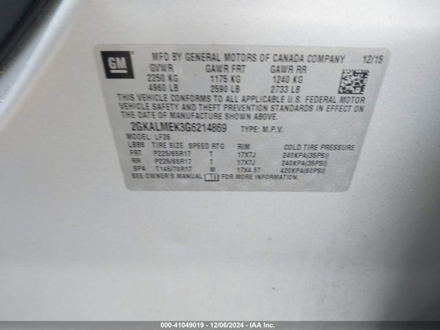 2GKALMEK3G6214869 GMC Terrain Sle-1