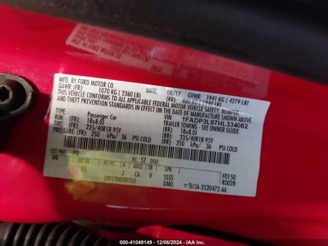 1FADP3L97HL334082 Ford FOCUS ST