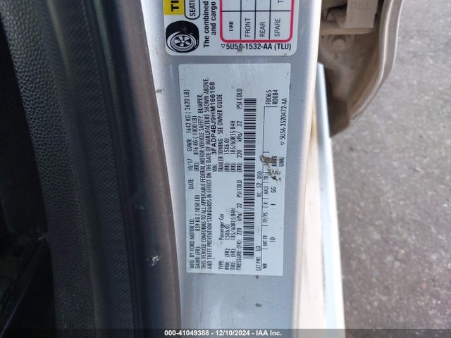 Ford FIESTA SE 2017 3FADP4BJ9HM166168 Image 9