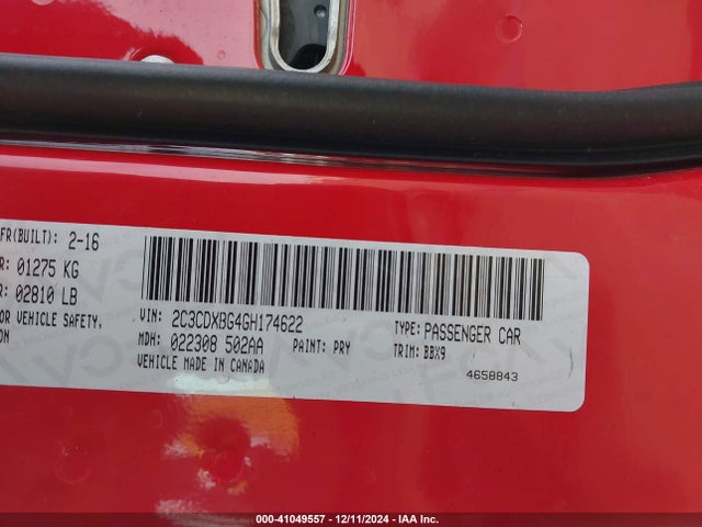 Dodge Charger Se 2016 2C3CDXBG4GH174622 Image 9