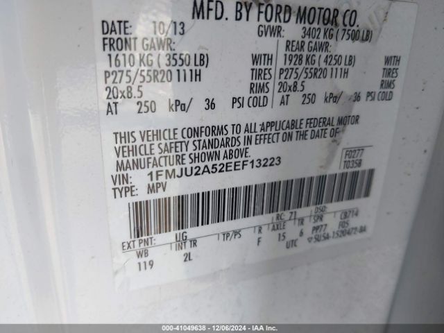 1FMJU2A52EEF13223 Ford Expedition Limited