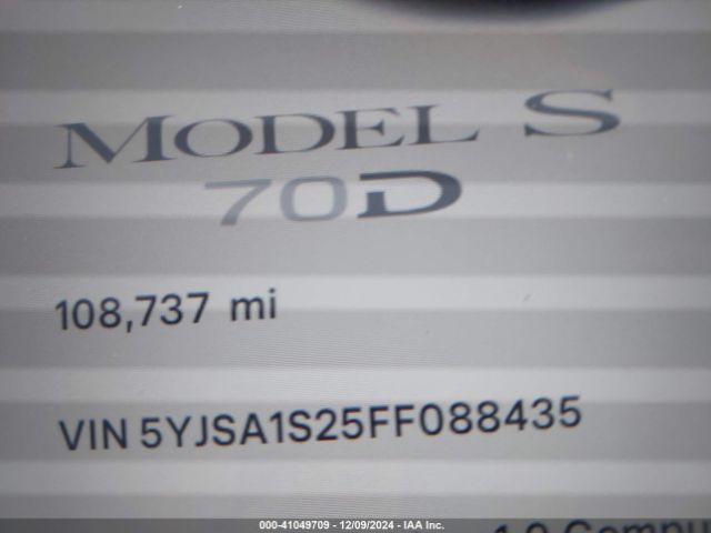 5YJSA1S25FF088435 Tesla Model S 70d/85d/p85d