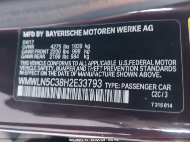 WMWLN5C38H2E33793 Mini Clubman Cooper