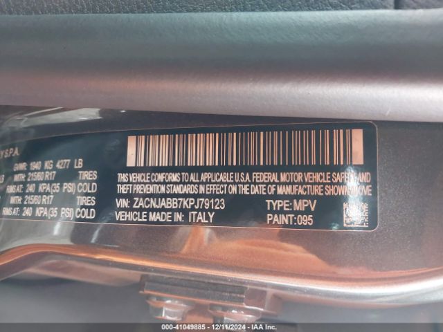 ZACNJABB7KPJ79123 Jeep Renegade Latitude Fwd