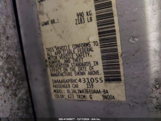 1N4AA6AP8HC431055 Nissan Maxima 3.5 Sv