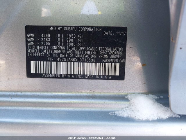 4S3GTAB6XJ3718538 Subaru Impreza 2.0i Premium