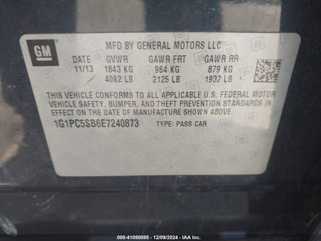 Chevrolet Cruze 1lt Auto 2014 1G1PC5SB6E7240873 Image 9