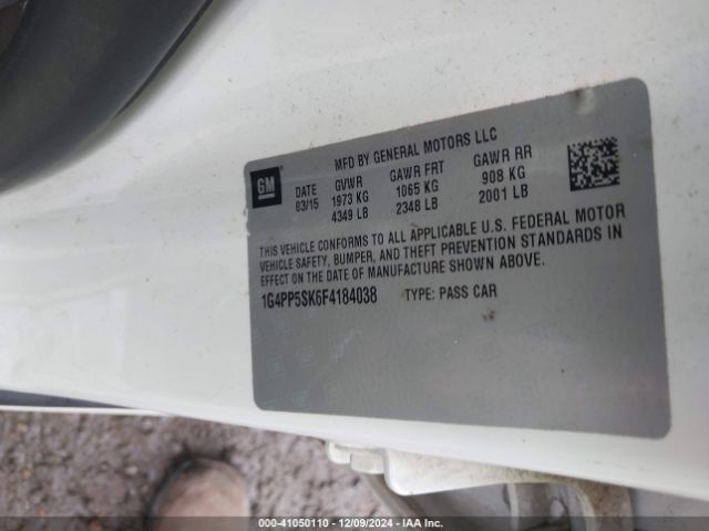 1G4PP5SK6F4184038 Buick Verano