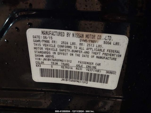 JN1BV7AR6FM411312 Infiniti Q50 Premium