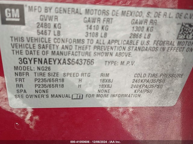 2010 CADILLAC SRX 3GYFNAEYXAS643766 Photo 8