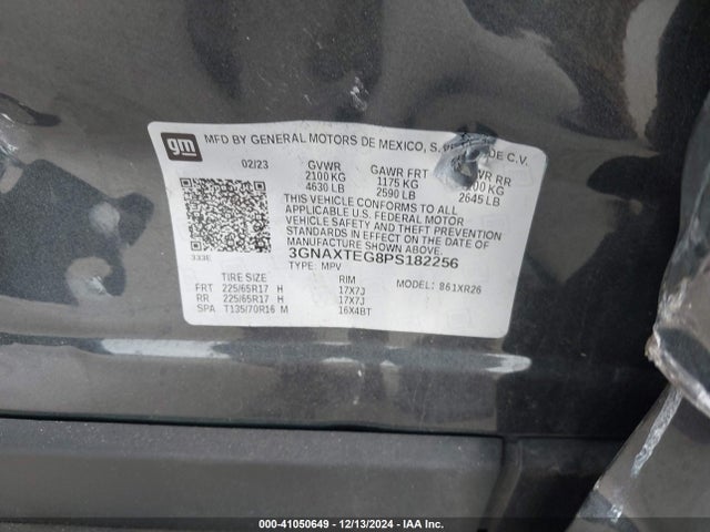 3GNAXTEG8PS182256 Chevrolet Equinox Awd 2fl