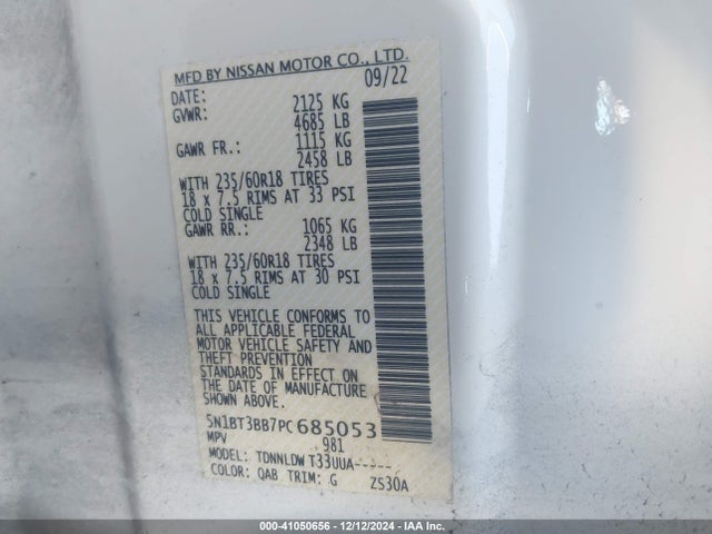 Nissan Rogue Sv Intelligent Awd 2023 5N1BT3BB7PC685053 Image 9
