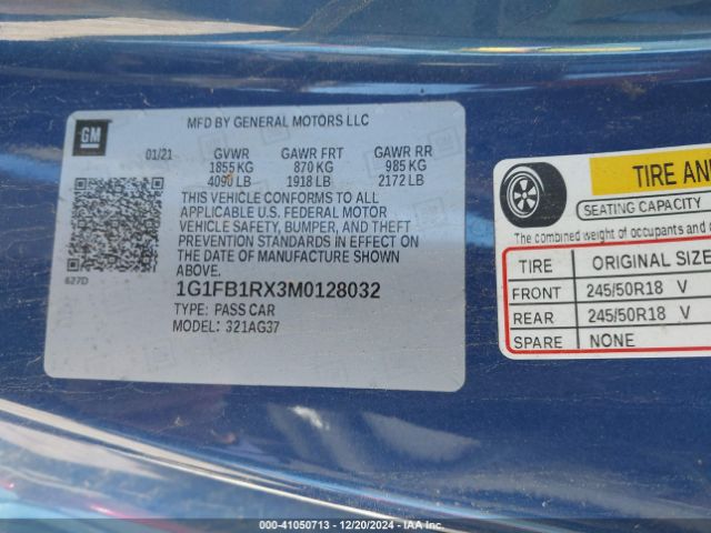 2021 CHEVROLET CAMARO 1G1FB1RX3M0128032 Photo 8
