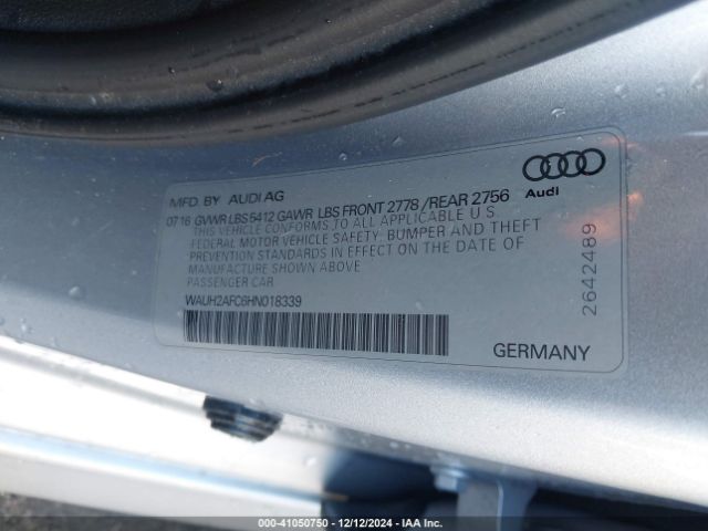 2017 AUDI A6 WAUH2AFC6HN018339 Photo 8