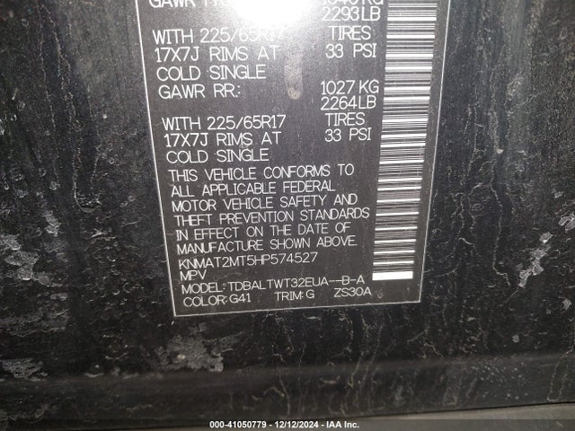 Nissan ROGUE SV 2017 KNMAT2MT5HP574527 Image 9