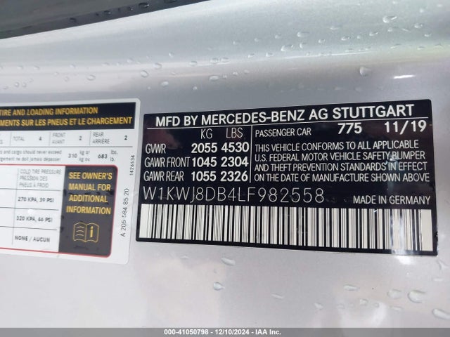 W1KWJ8DB4LF982558 Mercedes-Benz C 300