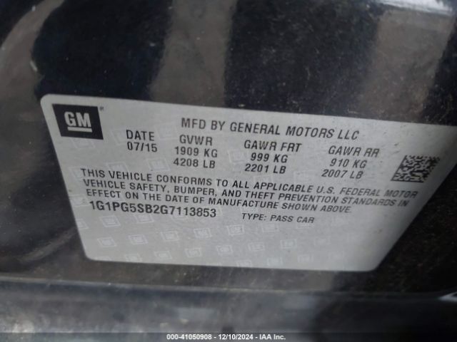 1G1PG5SB2G7113853 Chevrolet Cruze Limited Ltz Auto