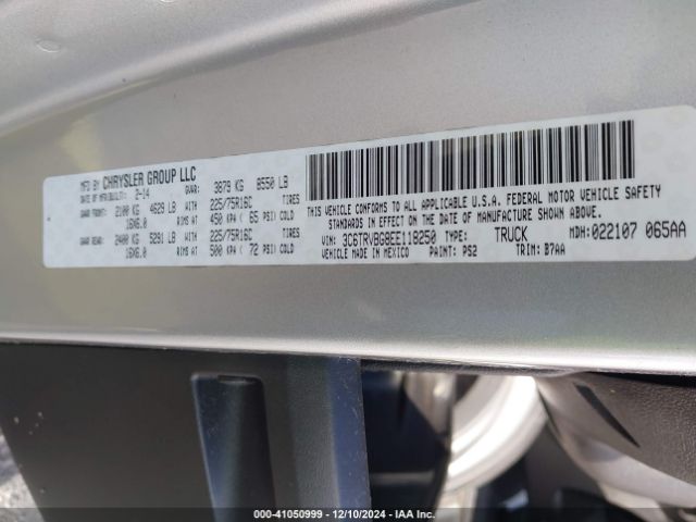 3C6TRVBG8EE118250 RAM Promaster 1500