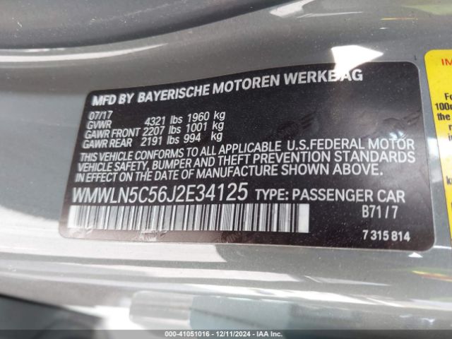 WMWLN5C56J2E34125 Mini Clubman Cooper