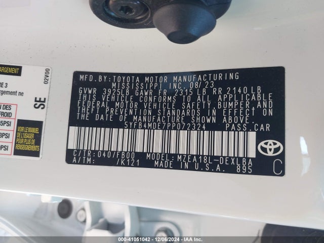 Toyota COROLLA LE 2023 5YFB4MDE7PP072324 Image 9
