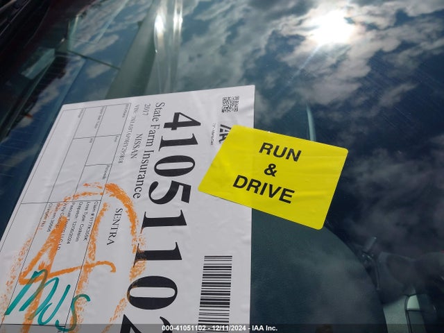 3N1AB7AP0HY295818 Nissan SENTRA S