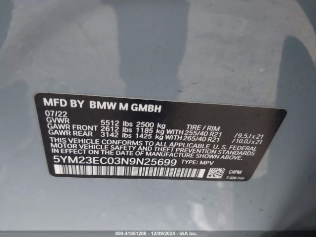 2022 BMW X4 M 5YM23EC03N9N25699 Photo 8