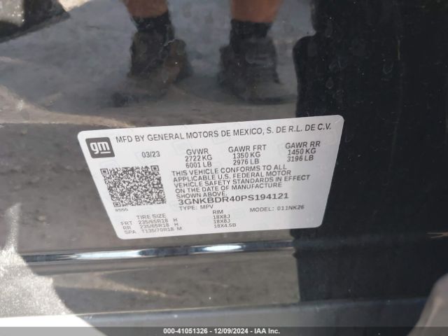 3GNKBDR40PS194121 Chevrolet Blazer Fwd 3lt