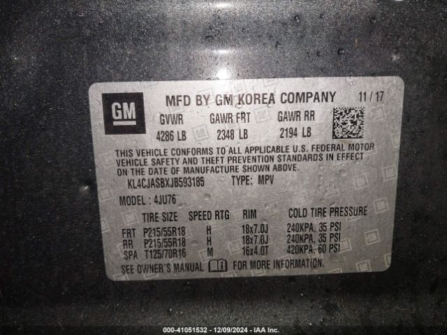 KL4CJASBXJB593185 Buick Encore Preferred