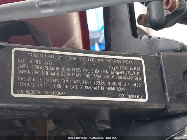 2023 ROYAL ENFIELD MOTORS SCRAM 411 ME3GFM24XPK400644 Photo 9