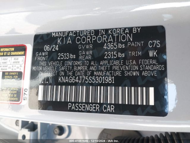 KNAG64J75S5301981 KIA K5 Gt-line