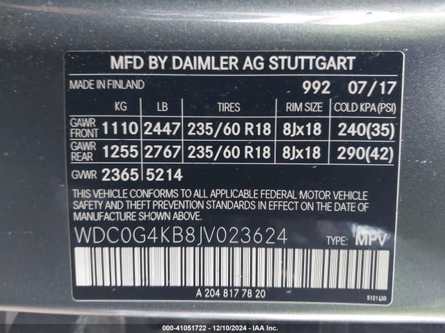 WDC0G4KB8JV023624 Mercedes-Benz Glc 300 4matic