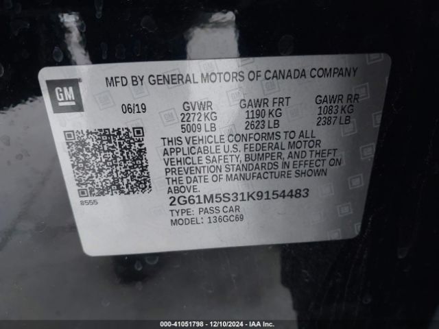 2G61M5S31K9154483 Cadillac XTS LUXURY