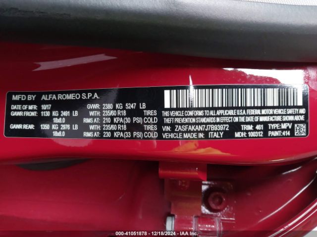 2018 ALFA ROMEO STELVIO ZASFAKAN7J7B93972 Photo 8