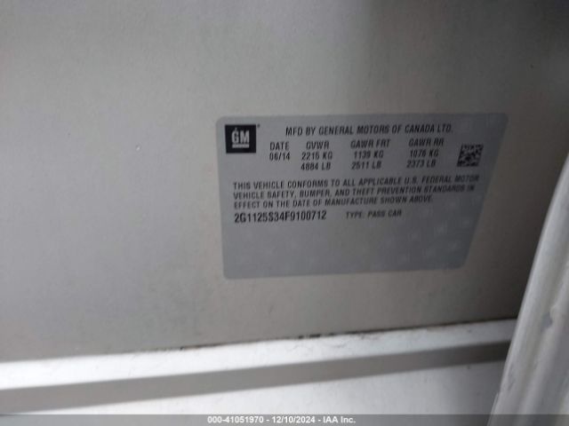2G1125S34F9100712 Chevrolet Impala 2lt