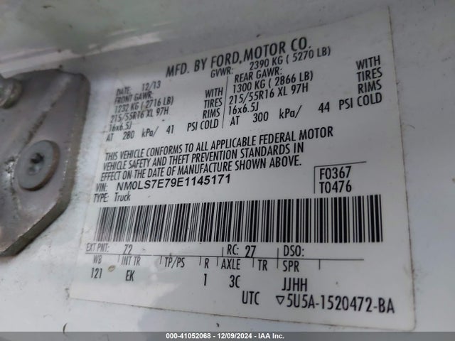 Ford Transit Connect Xl 2014 NM0LS7E79E1145171 Image 9