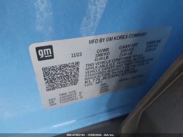 KL77LJE2XRC177086 Chevrolet Trax Fwd 2rs