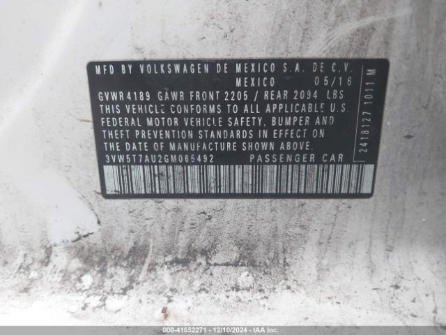 3VW5T7AU2GM065492 Volkswagen Golf Gti S 4-door