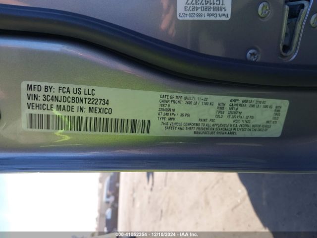 3C4NJDCB0NT222734 Jeep Compass Limited 4x4