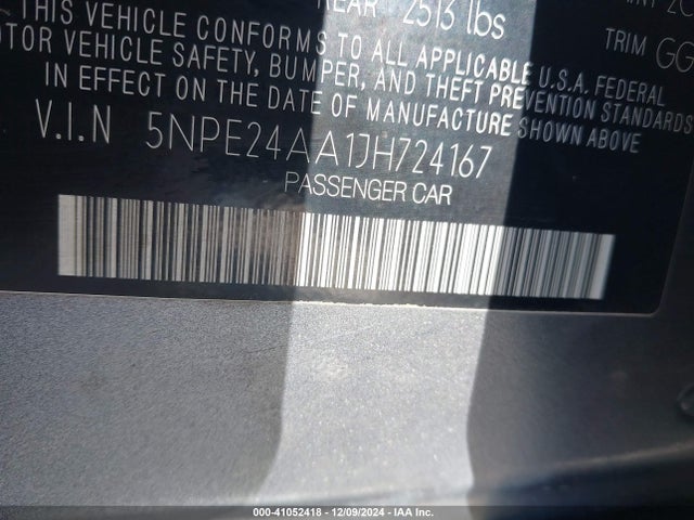 Hyundai SONATA ECO 2018 5NPE24AA1JH724167 Image 9