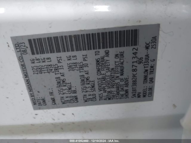 5N1BT3BB2PC871342 Nissan Rogue Sv Intelligent Awd