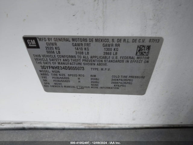 2013 CADILLAC SRX 3GYFNHE34DS655073 Photo 8