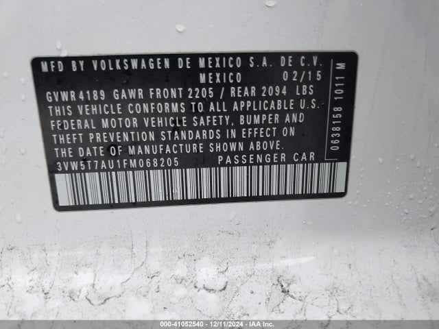 3VW5T7AU1FM068205 Volkswagen Golf Gti 2.0t S 4-door